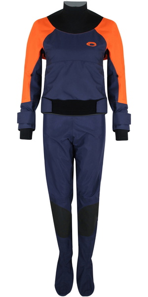 2026 Typhoon Womens Hendra Hinge Zip Drysuit 100185 - Orange / Navy